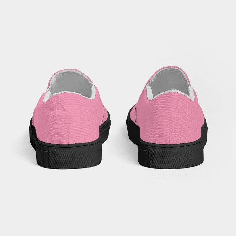 Light Muted Pink Women's Slip-On Canvas Sneakers (PI-MU-LI) - Back