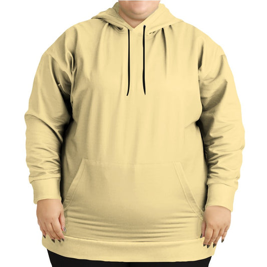 Light Muted Yellow Hoodie PLUS (Y-MU-LI) - Woman Front PLUS