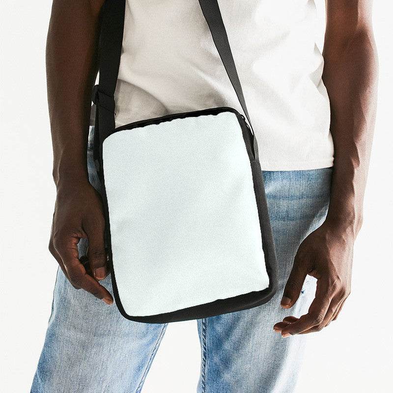 Light Neutral Blue-Green Messenger Pouch (BG-NE-LI) - Man Front CloseUp