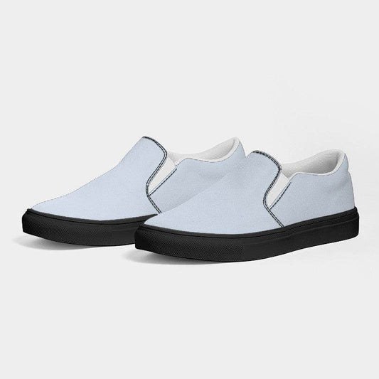 Light Neutral Blue Men's Slip-On Canvas Sneakers (IB2-NE-LI) - Side 3