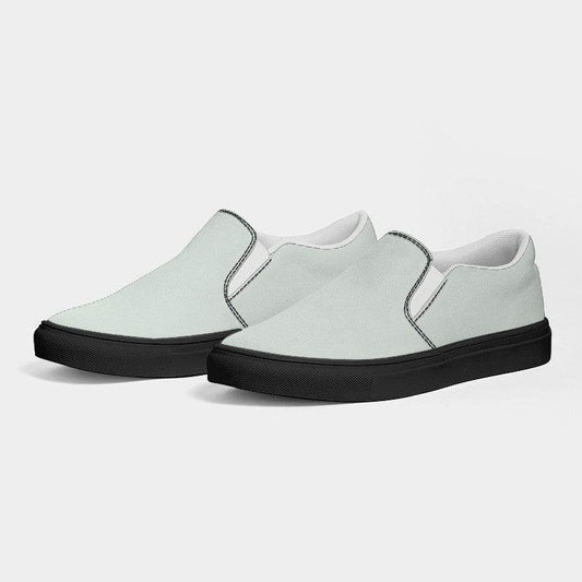 Light Neutral Green Men's Slip-On Canvas Sneakers (G-NE-LI) - Side 3