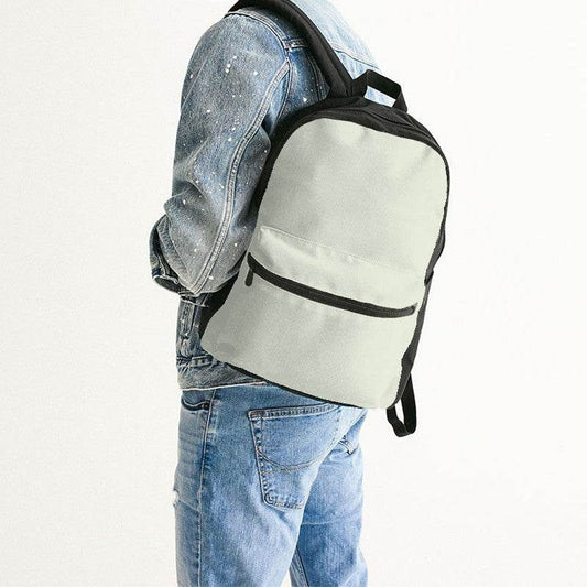Light Neutral Lime Canvas Backpack (L-NE-LI) - Man Back CloseUp
