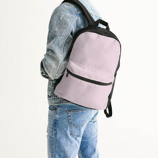 Light Neutral Magenta Canvas Backpack (PIM2-NE-LI) - Man Back CloseUp
