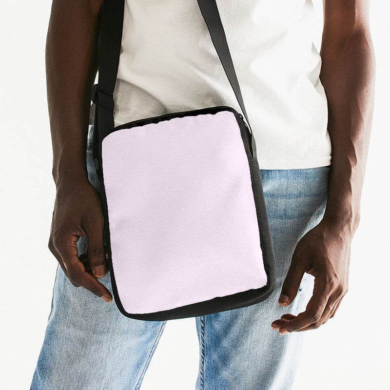 Light Neutral Magenta Messenger Pouch (M-NE-LI) - Man Front CloseUp