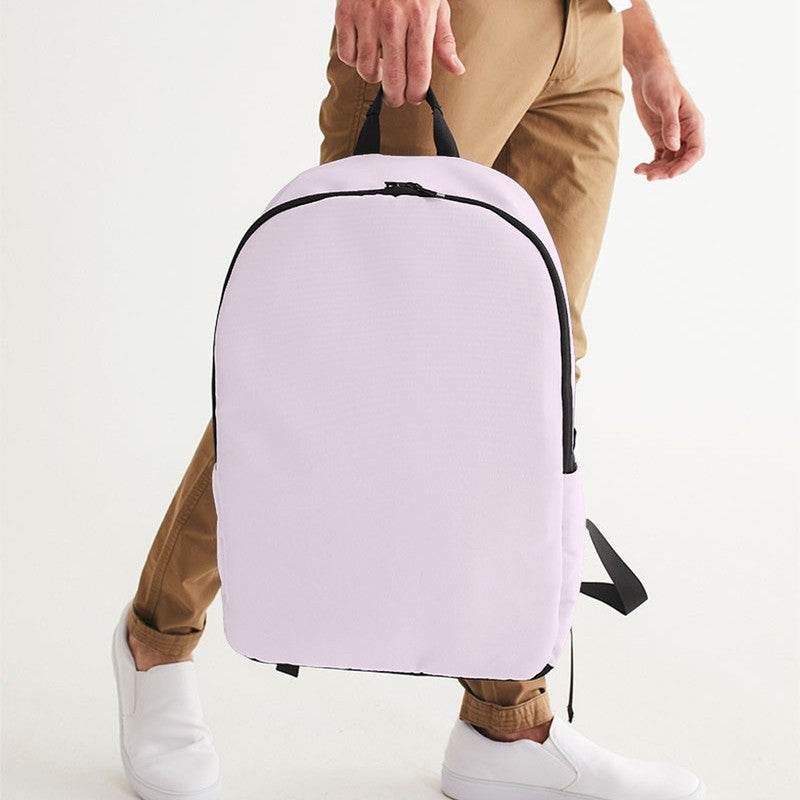 Light Neutral Magenta Waterproof Backpack (M-NE-LI) - Man Holding CloseUp