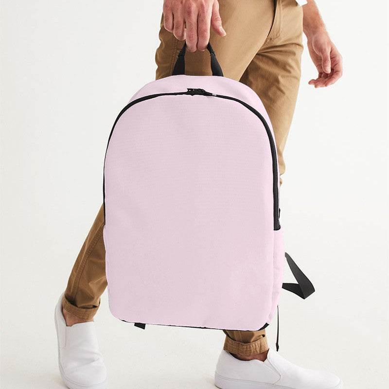 Light Neutral Magenta Waterproof Backpack (PIM2-NE-LI) - Man Holding CloseUp
