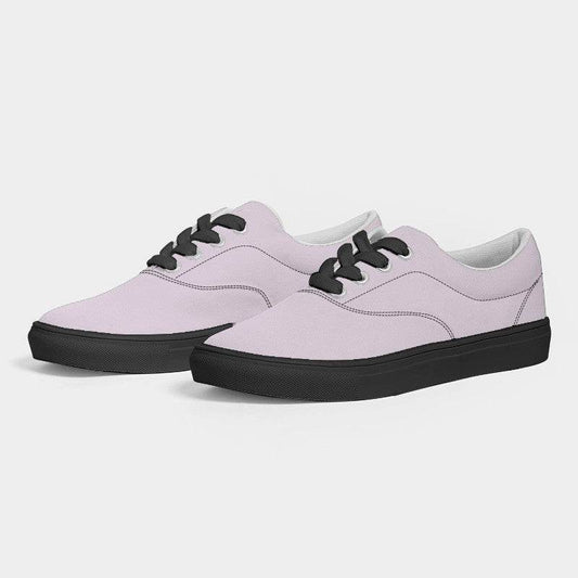 Light Neutral Magenta Women's Canvas Sneakers (M-NE-LI) - Side 3