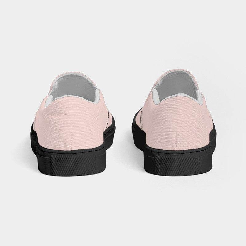 Light Neutral Red Women's Slip-On Canvas Sneakers (R-NE-LI) - Back