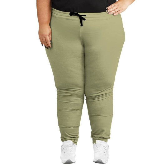 Light Olive Joggers PLUS (LY2-FM-ML) - Woman Front PLUS