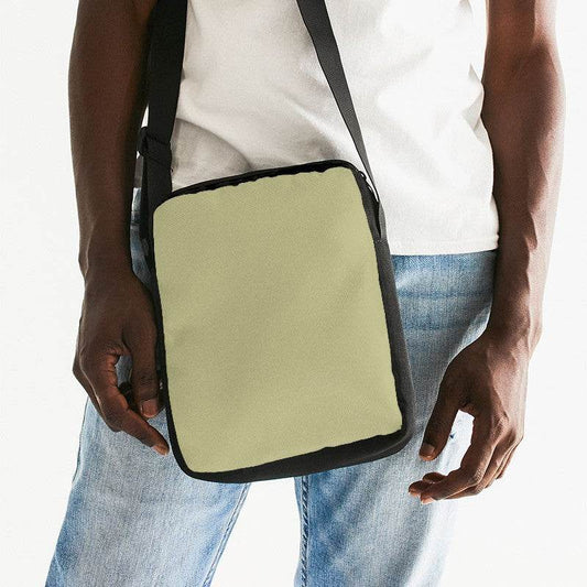 Light Olive Messenger Pouch (LY2-FM-ML) - Man Front CloseUp