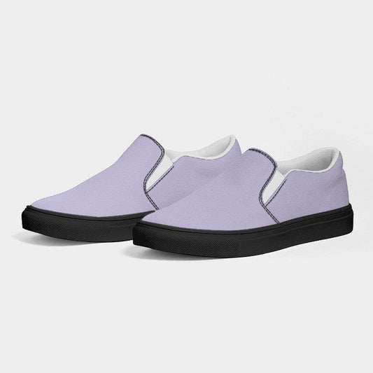Light Purple Men's Slip-On Canvas Sneakers (PU-FM-LI) - Side 3