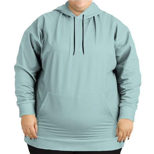 Lightened Fully-Muted Blue-Green Hoodie PLUS (CBG2-FM-LG) - Woman Front PLUS