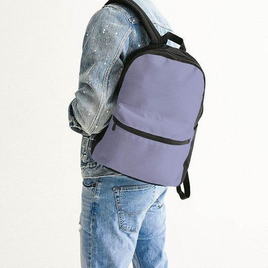 Lightened Fully-Muted Indigo Canvas Backpack (PUI2-FM-LG) - Man Back CloseUp