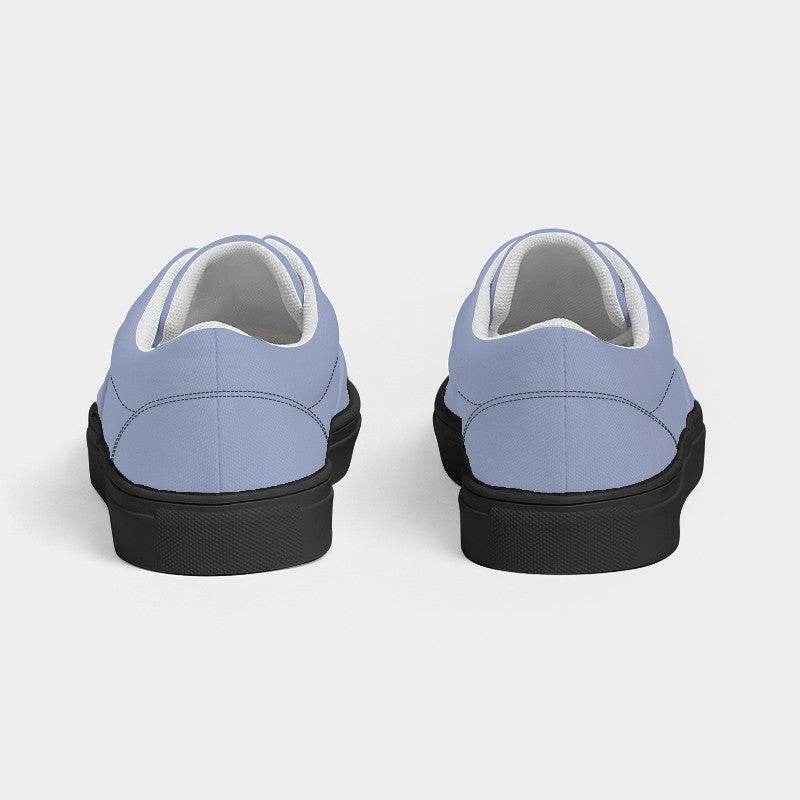 Lightened Fully-Muted Indigo Women's Canvas Sneakers (I-FM-LG) - Back