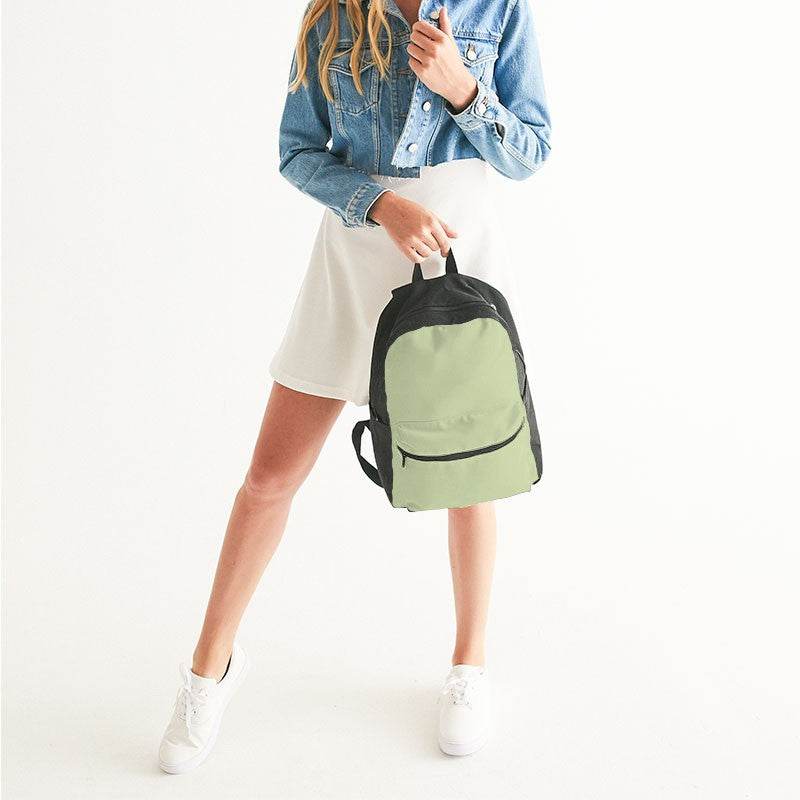 Lightened Fully-Muted Lime Canvas Backpack (L-FM-LG) - Woman