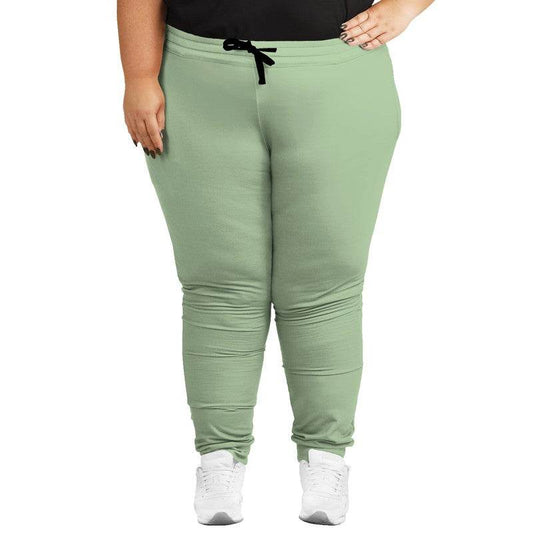 Lightened Fully-Muted Lime Joggers PLUS (GL2-FM-LG) - Woman Front PLUS