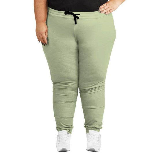 Lightened Fully-Muted Lime Joggers PLUS (L-FM-LG) - Woman Front PLUS