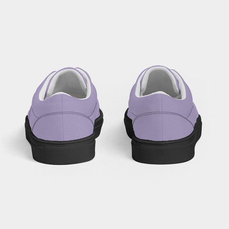Lightened Fully-Muted Purple Women's Canvas Sneakers (PU-FM-LG) - Back