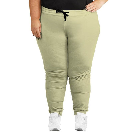 Lightened Fully-Muted Yellow Joggers PLUS (LY2-FM-LG) - Woman Front PLUS