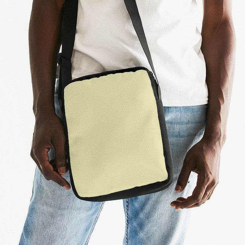 Lightened Fully-Muted Yellow Messenger Pouch (LY2-FM-LG) - Man Front CloseUp