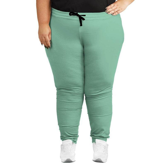 Lightened Muted Green Joggers PLUS (BGG2-MU-LG) - Woman Front PLUS