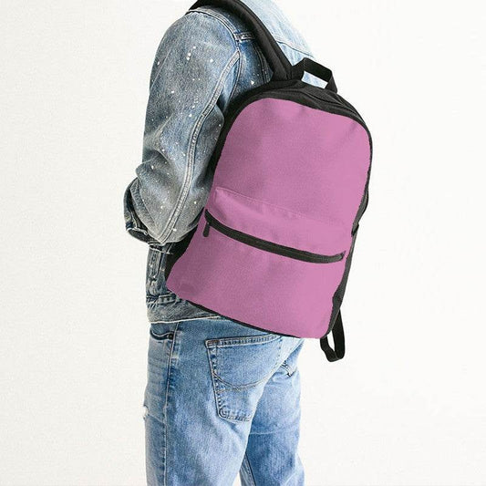 Lightened Muted Magenta Canvas Backpack (PIM2-MU-LG) - Man Back CloseUp