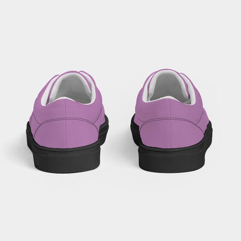 Lightened Muted Magenta Men's Canvas Sneakers (M-MU-LG) - Back