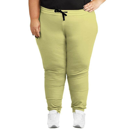 Lightened Muted Yellow Joggers PLUS (LY2-MU-LG) - Woman Front PLUS