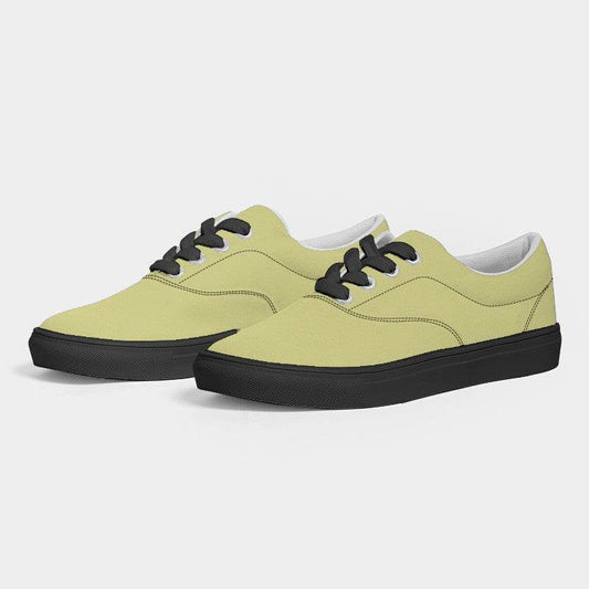 Lightened Muted Yellow Women's Canvas Sneakers (LY2-MU-LG) - Side 3