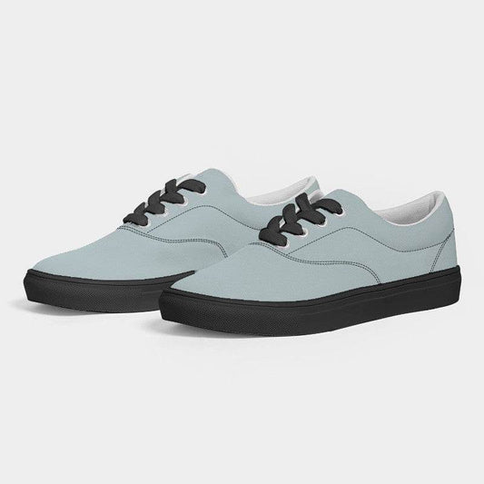 Lightened Neutral Cyan Men's Canvas Sneakers (C-NE-LG) - Side 3