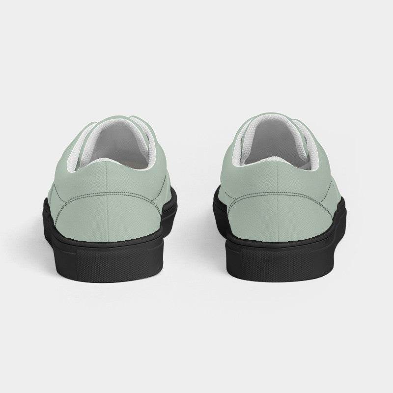 Lightened Neutral Green Women's Canvas Sneakers (G-NE-LG) - Back