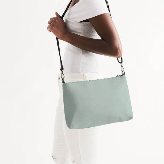 Lightened Neutral Green Zip Pouch (BGG2-NE-LG) - Side CloseUp
