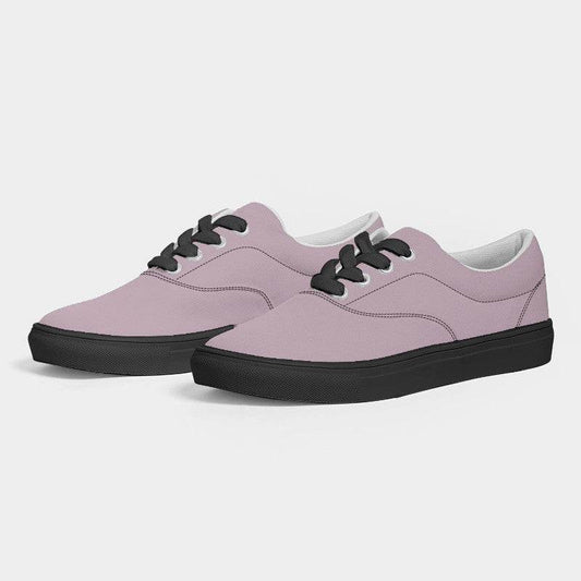 Lightened Neutral Magenta Women's Canvas Sneakers (PIM2-NE-LG) - Side 3