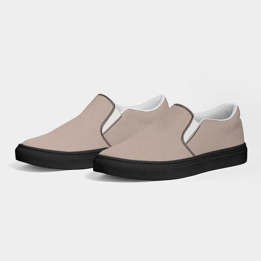 Lightened Neutral Orange Men's Slip-On Canvas Sneakers (OR2-NE-LG) - Side 3