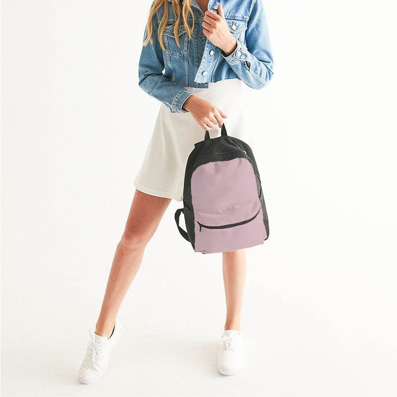 Lightened Neutral Pink Canvas Backpack (PI-NE-LG) - Woman