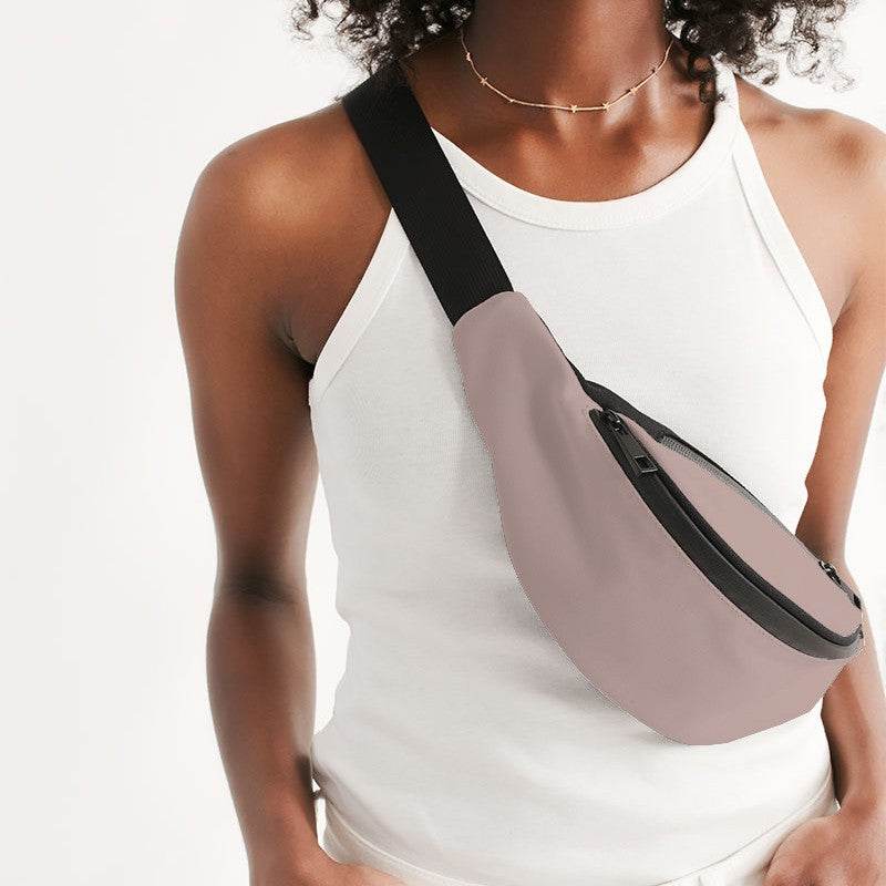 Lightened Neutral Red Belt Bag (R-NE-LG) - Woman Front CloseUp