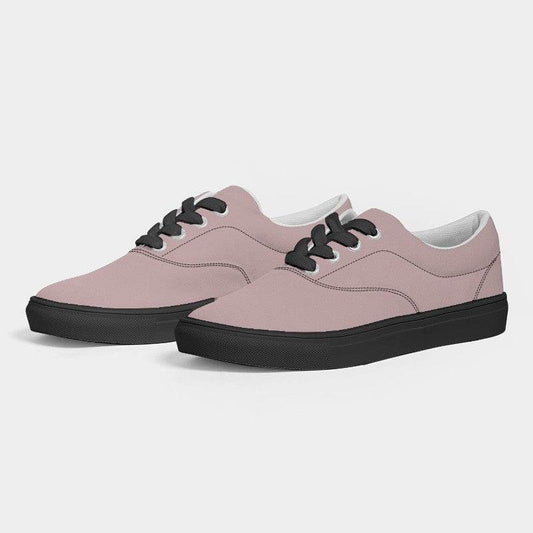 Lightened Neutral Red Women's Canvas Sneakers (RPI2-NE-LG) - Side 3