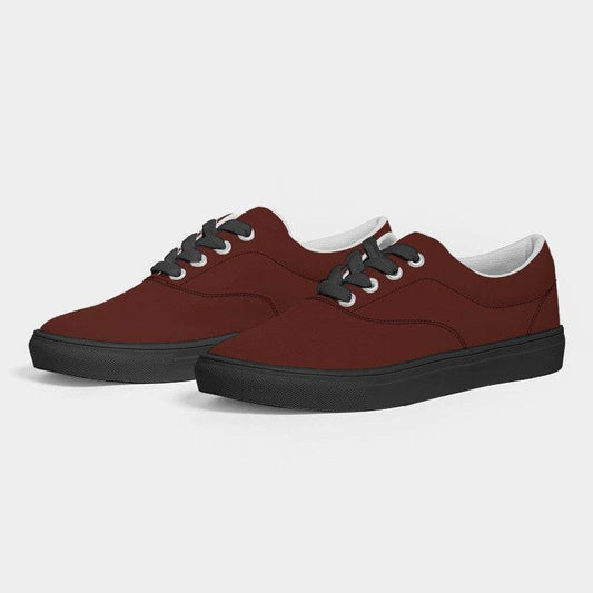 Maroon Men's Canvas Sneakers (R-MU-DE) - Side 3