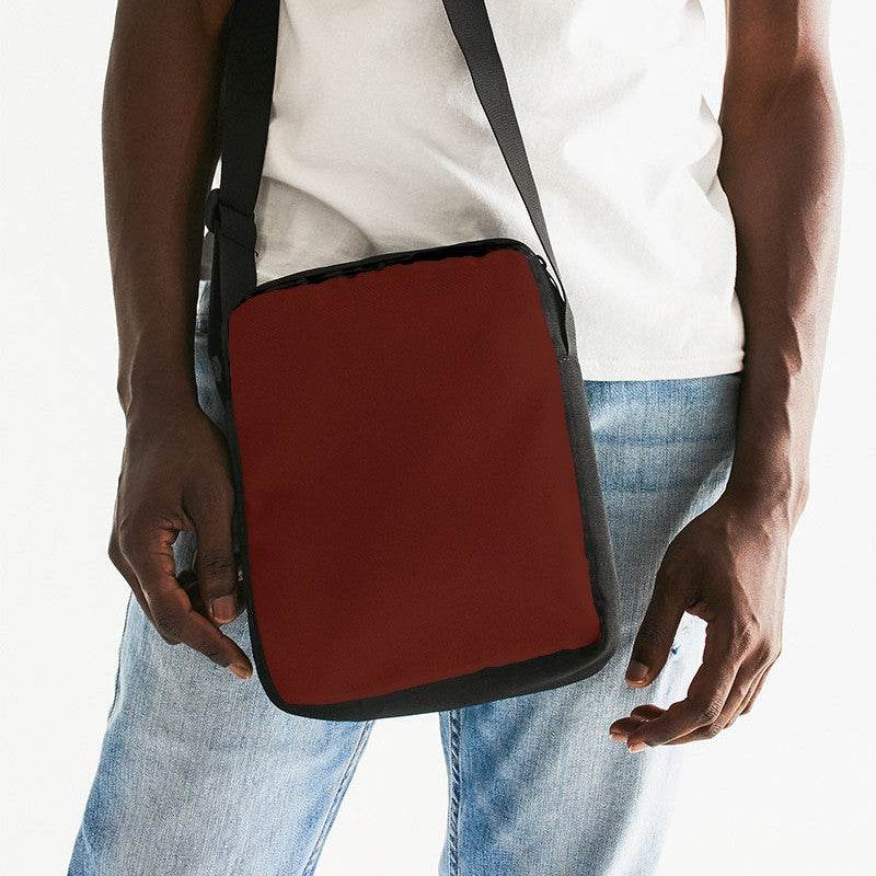 Maroon Messenger Pouch (R-MU-DE) - Man Front CloseUp