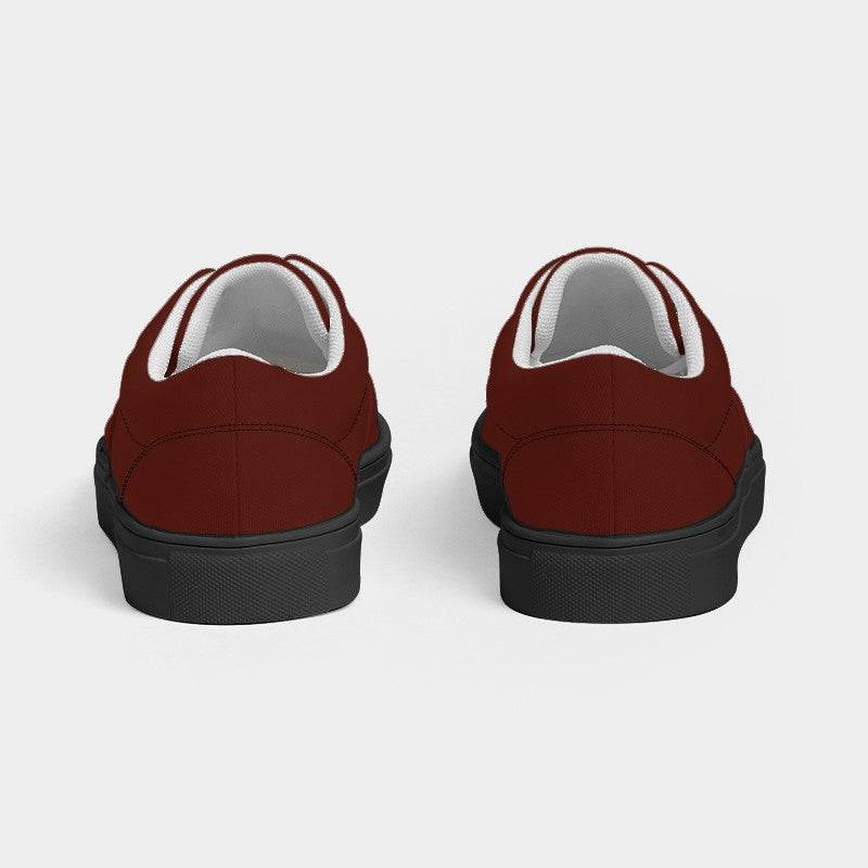 Maroon Women's Canvas Sneakers (R-MU-DE) - Back