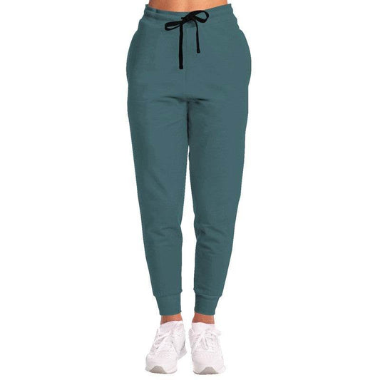 Medium-Dark Fully-Muted Cyan Joggers (C-FM-MD) - Woman Front