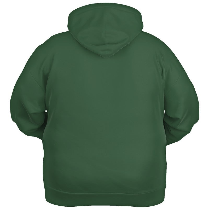 Medium-Dark Fully-Muted Green Hoodie PLUS (G-FM-MD) - Ghost Back PLUS