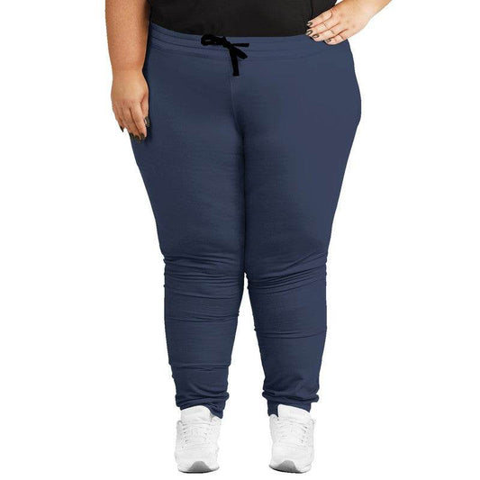 Medium-Dark Fully-Muted Indigo Joggers PLUS (I-FM-MD) - Woman Front PLUS