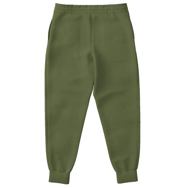 Medium-Dark Fully-Muted Lime Joggers (L-FM-MD) - Back