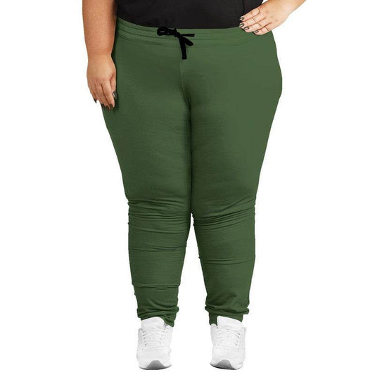 Medium-Dark Fully-Muted Lime Joggers PLUS (GL2-FM-MD) - Woman Front PLUS