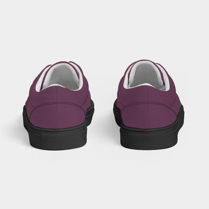 Medium-Dark Fully-Muted Magenta Men's Canvas Sneakers (PIM2-FM-MD) - Back