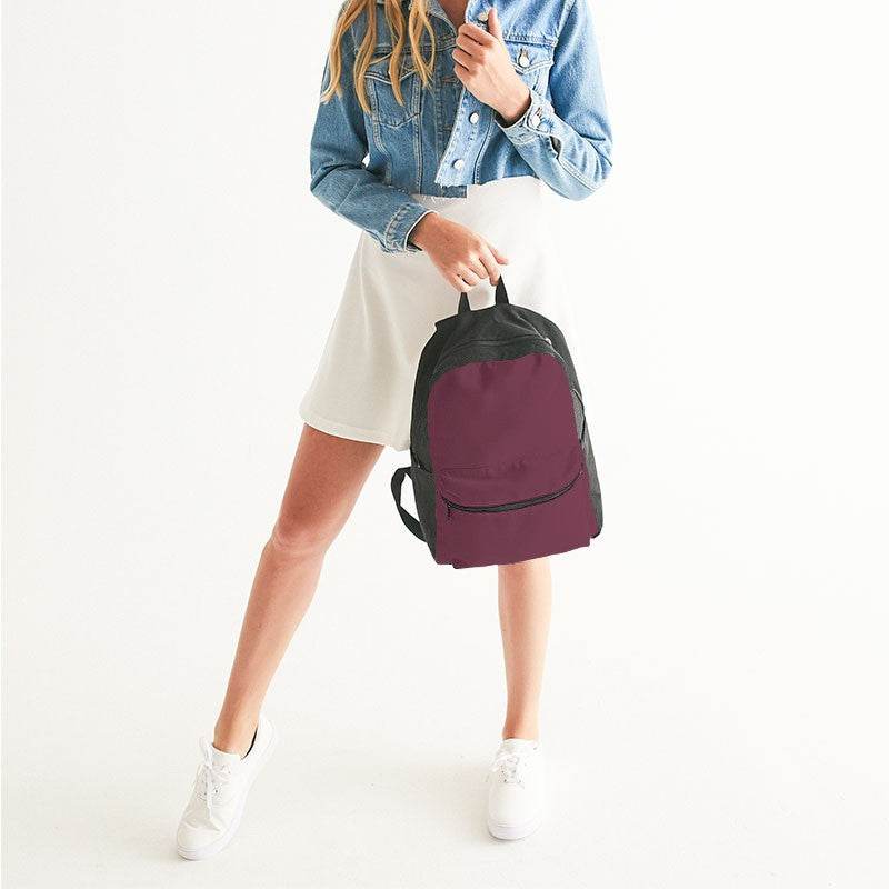 Medium-Dark Fully-Muted Pink Canvas Backpack (PI-FM-MD) - Woman