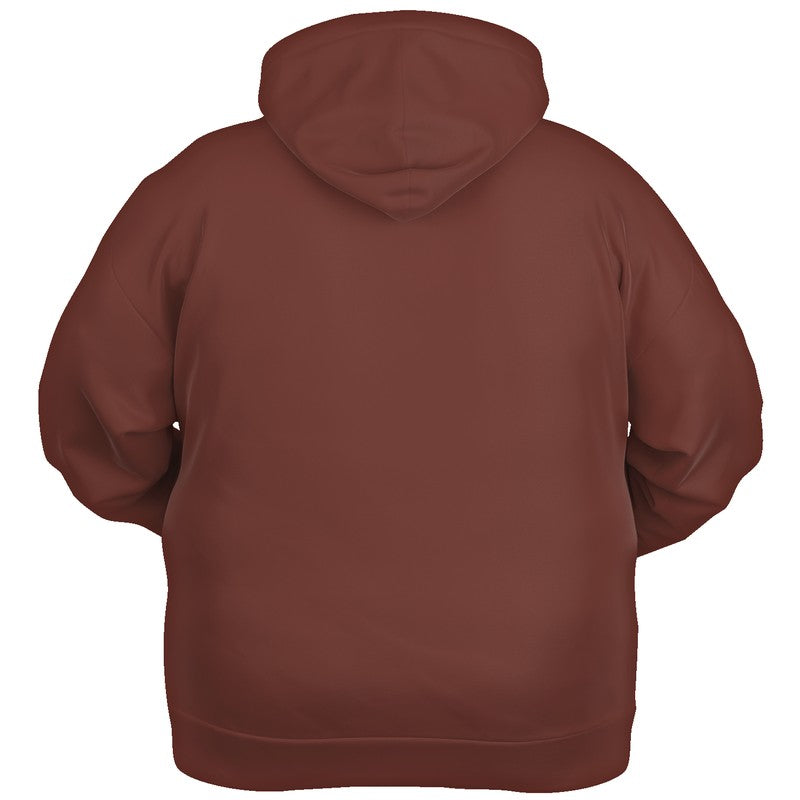 Medium-Dark Fully-Muted Red Hoodie PLUS (R-FM-MD) - Ghost Back PLUS