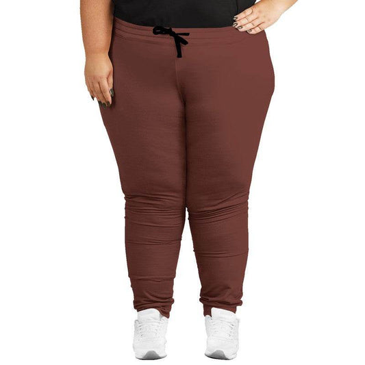 Medium-Dark Fully-Muted Red Joggers PLUS (R-FM-MD) - Woman Front PLUS