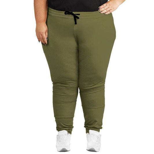 Medium-Dark Fully-Muted Yellow Joggers PLUS (LY2-FM-MD) - Woman Front PLUS
